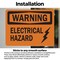 Signmission Electrical Hazard OSHA Warning Sign, Vinyl Decal, 14in W x 10in L, 2PK OS-2PACK-WS-D-1014-L-19660 - alternate 5